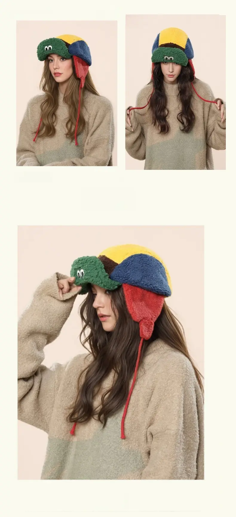 Japanese Retro Duckbill Hat for Women Winter Warm Ear Protection — feature 6