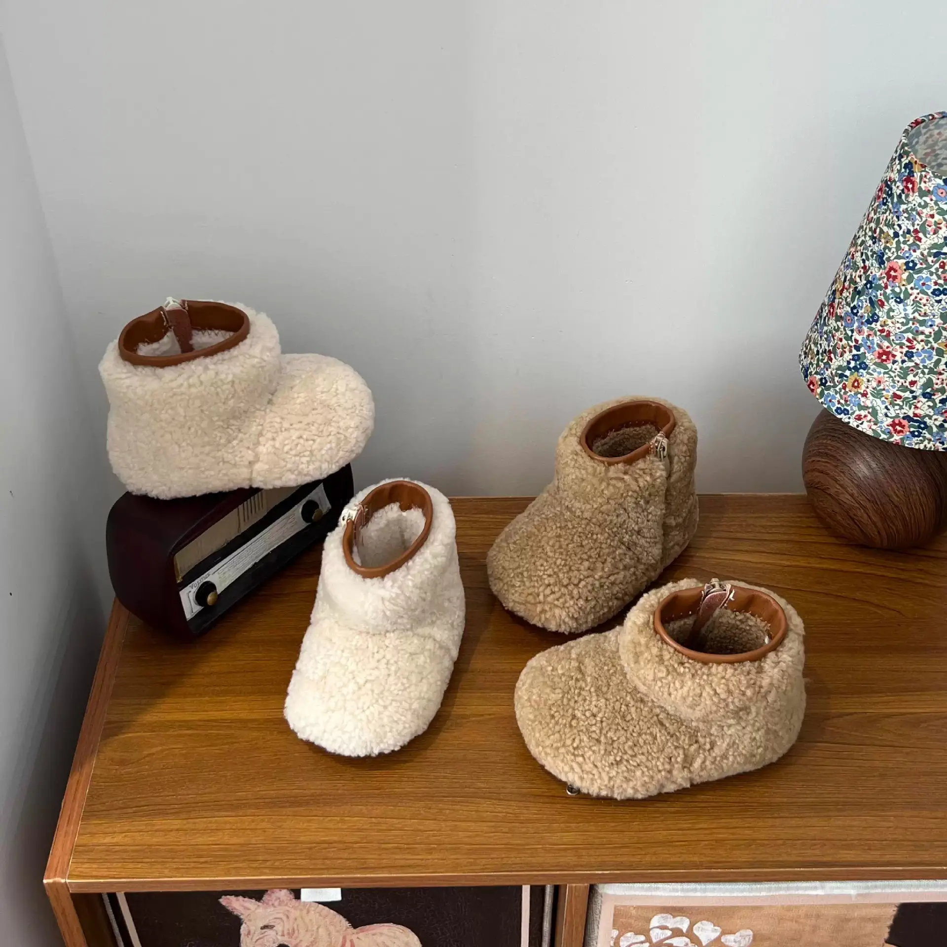 New Furry Snow Boots for Girls Soft Soles Thickened