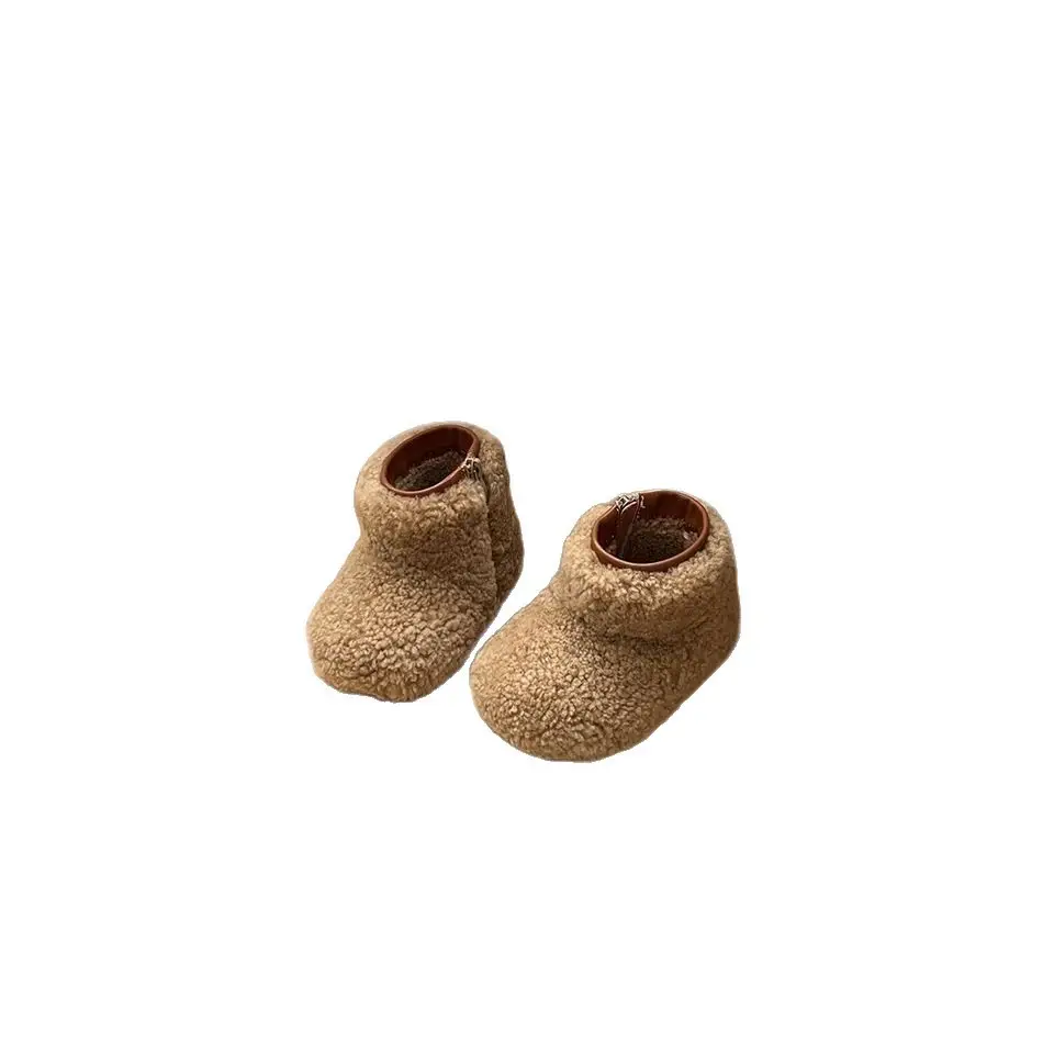 New Furry Snow Boots for Girls Soft Soles Thickened
