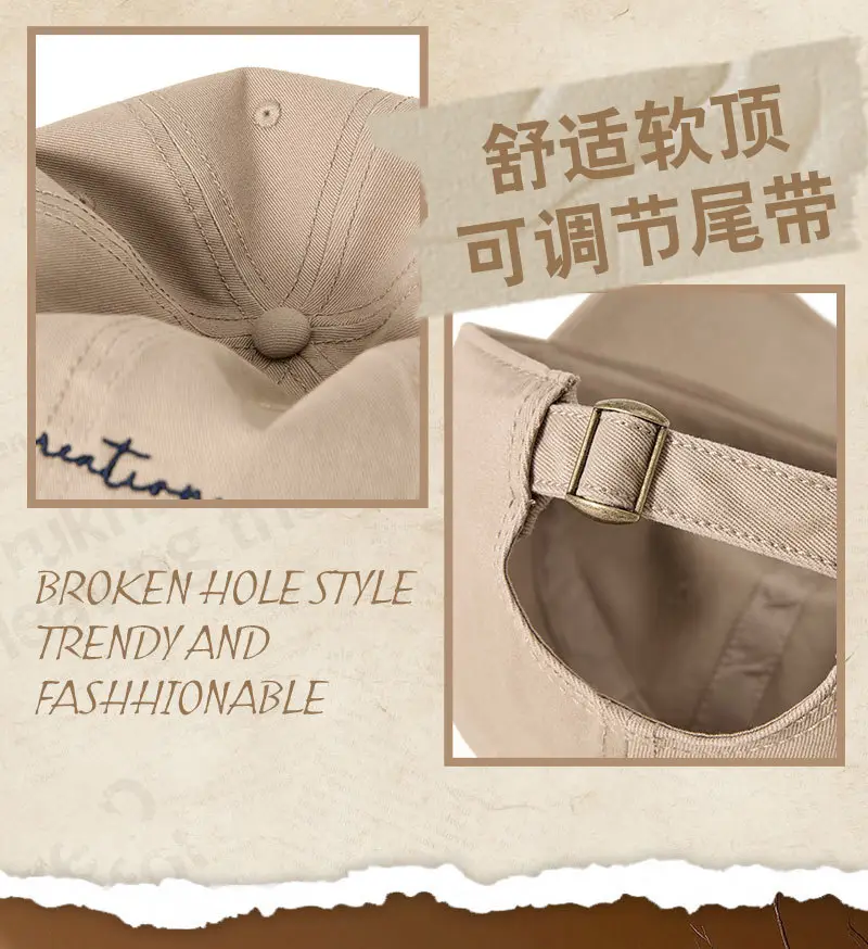 Black Embroidered Duckbill Cap for Women Autumn Casual — feature 12