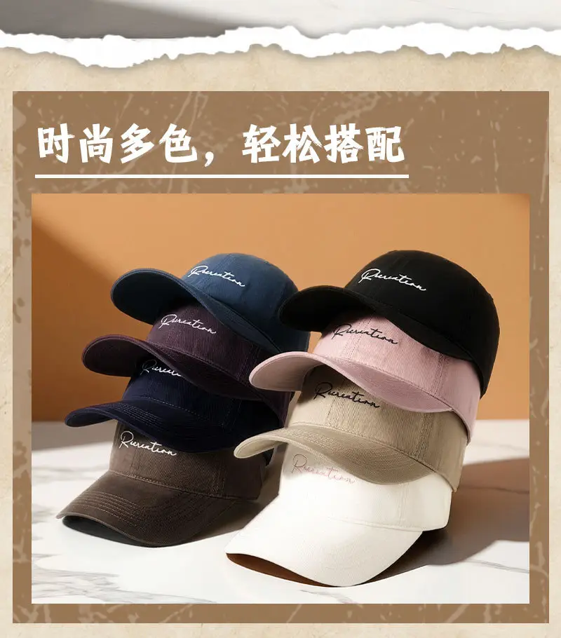 Black Embroidered Duckbill Cap for Women Autumn Casual — feature 16