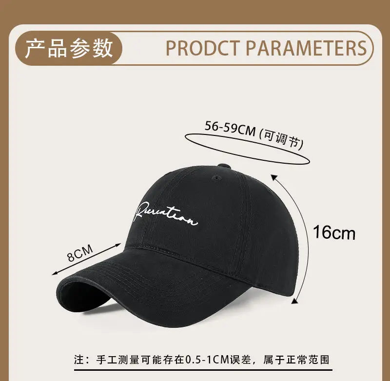 Black Embroidered Duckbill Cap for Women Autumn Casual — feature 18