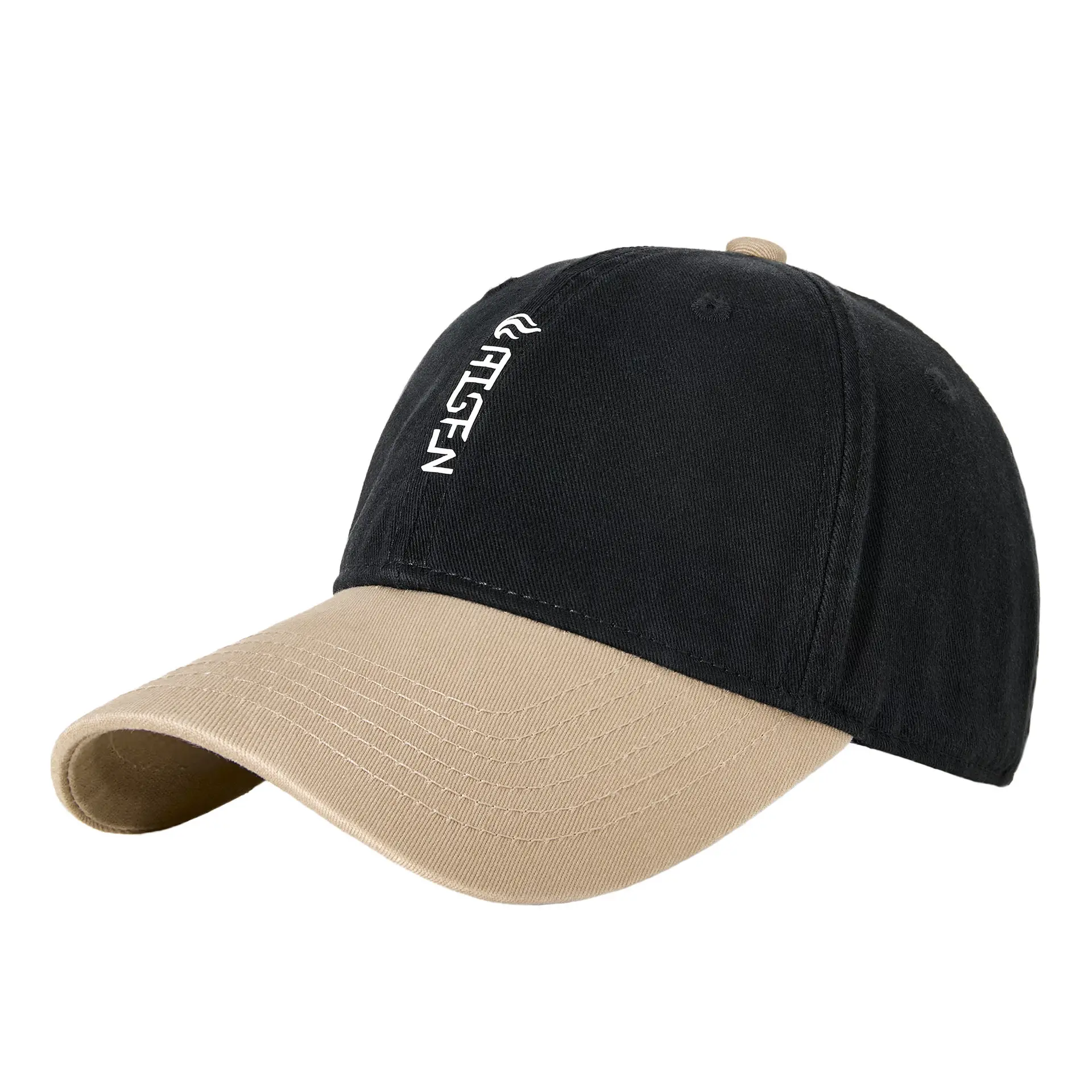 Women Japanese Style Color-Blocked Baseball Cap with Wide Brim - Image 13