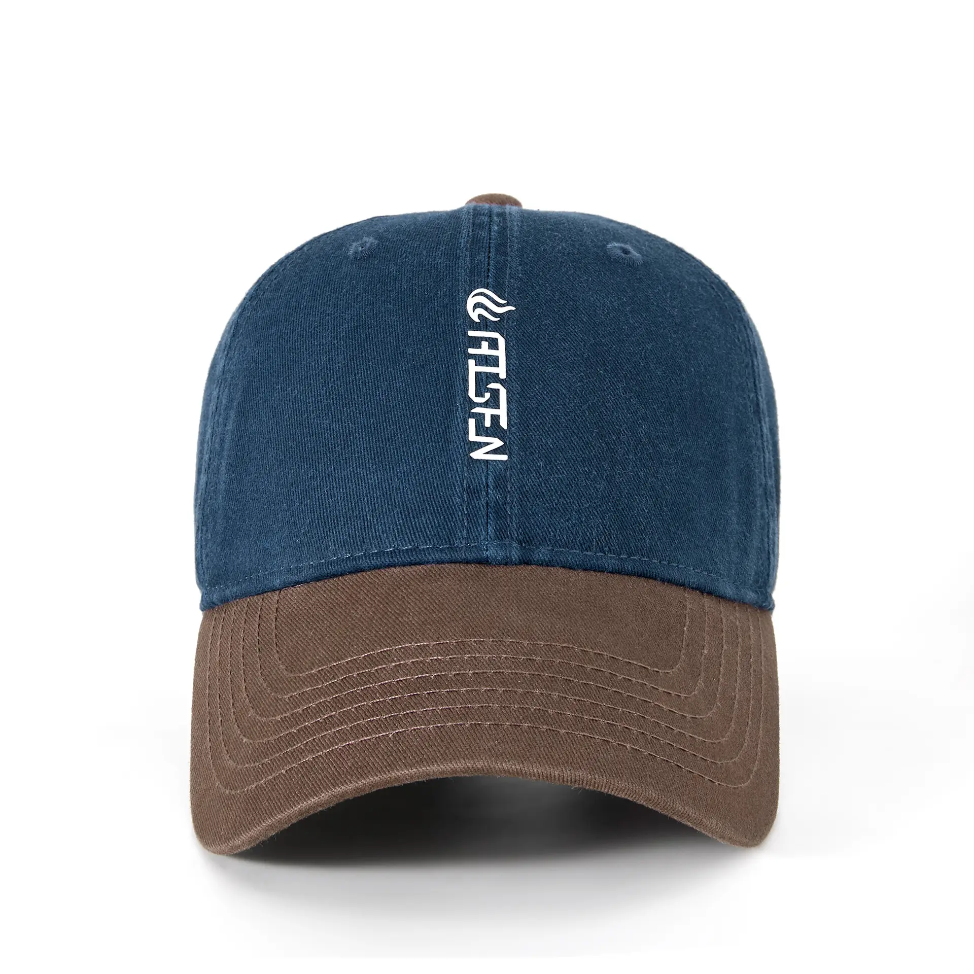 Women Japanese Style Color-Blocked Baseball Cap with Wide Brim - Image 2