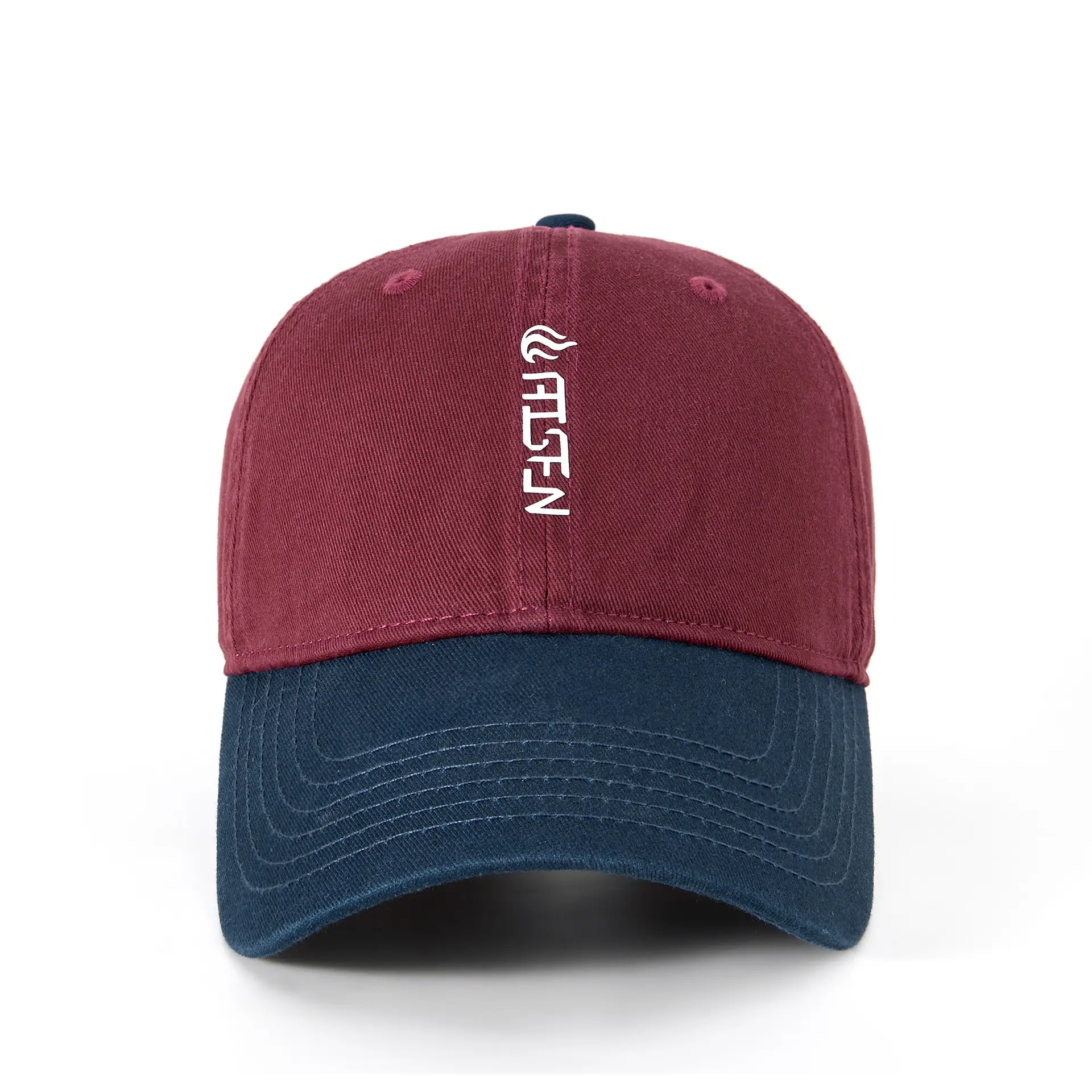 Women Japanese Style Color-Blocked Baseball Cap with Wide Brim - Image 3