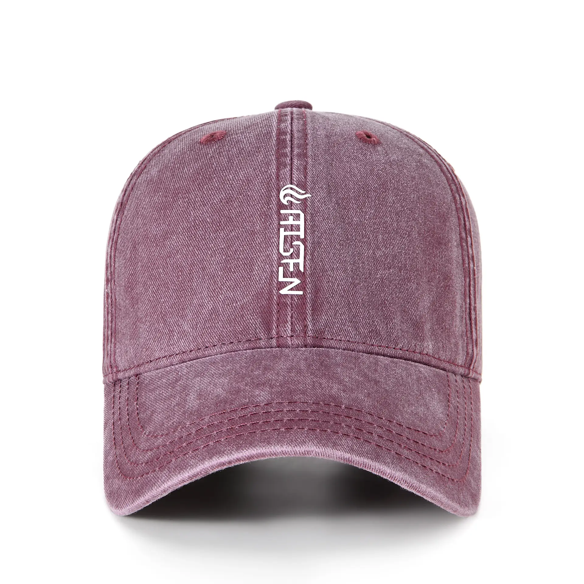 Women Retro Duckbill Cap Maroon Large Head Wide Brim - Image 4