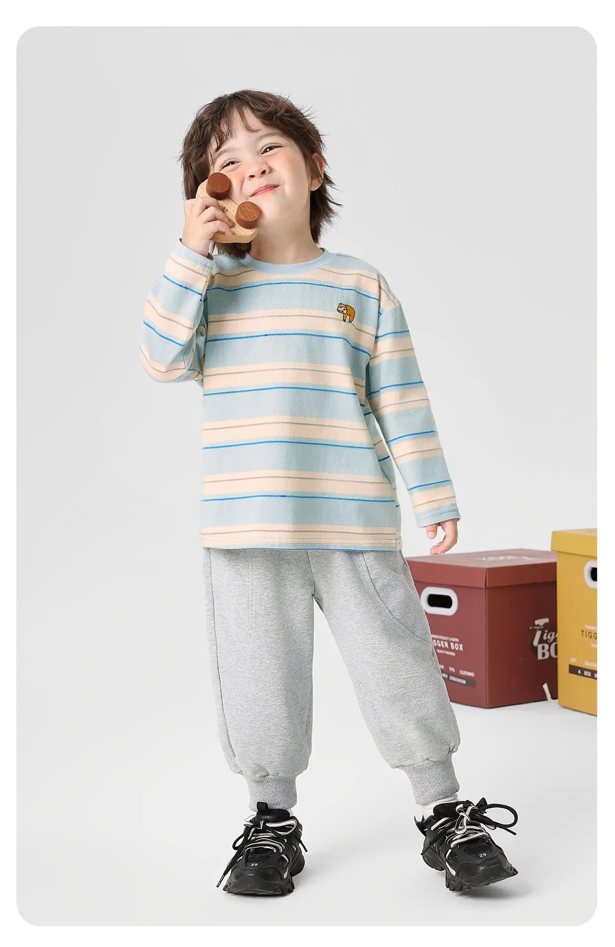 Right European Boys Striped Long Sleeve T-Shirt Set 2025 — feature 16