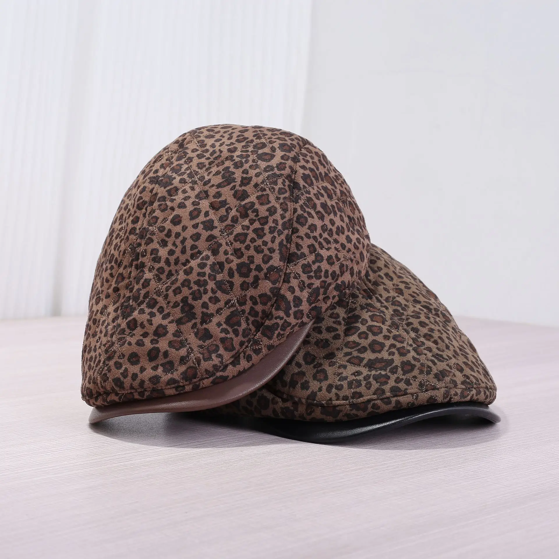 Leopard Print Forward Cap for Women Spring Autumn - Image 4