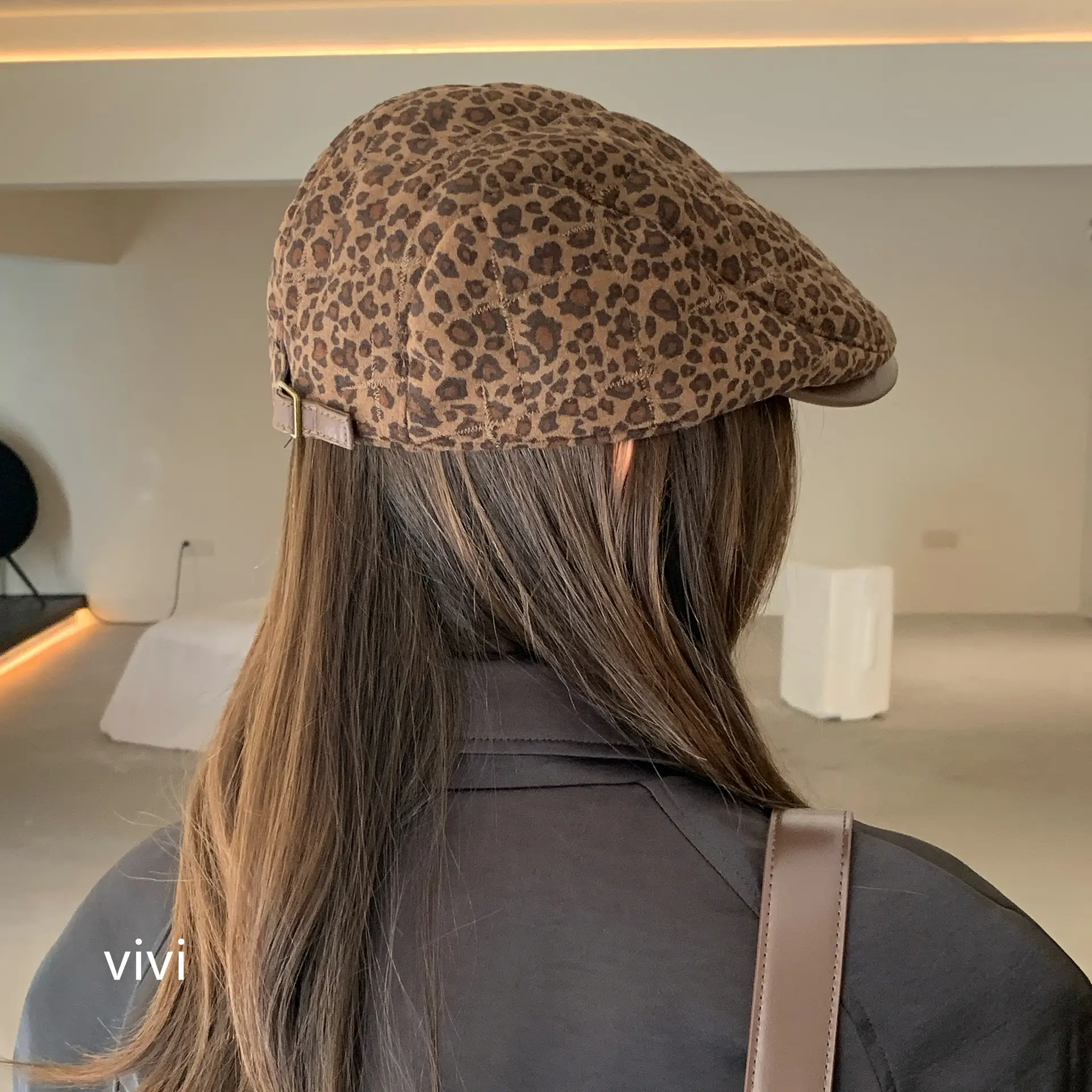 Leopard Print Forward Cap for Women Spring Autumn - Image 6