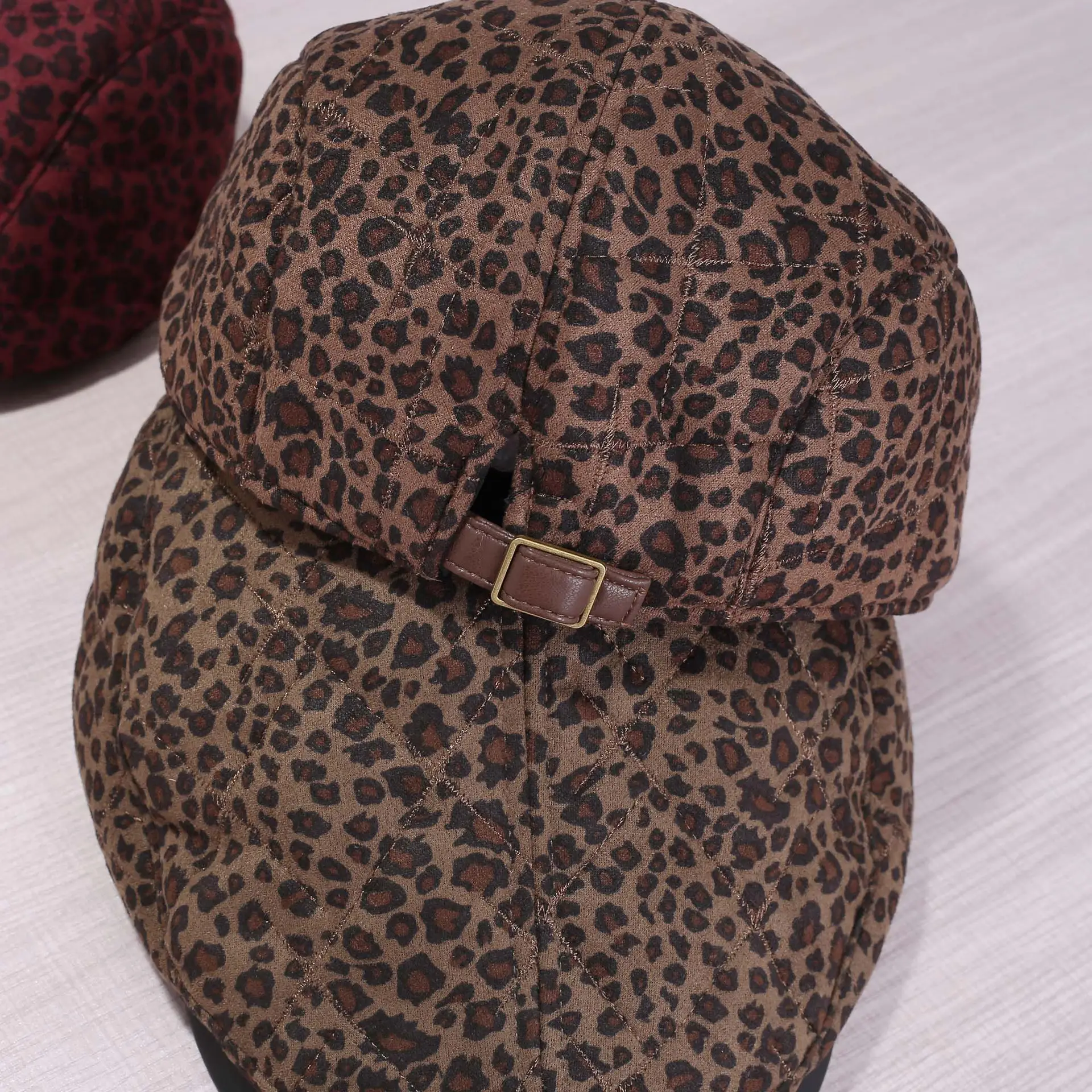 Leopard Print Forward Cap for Women Spring Autumn — feature 6