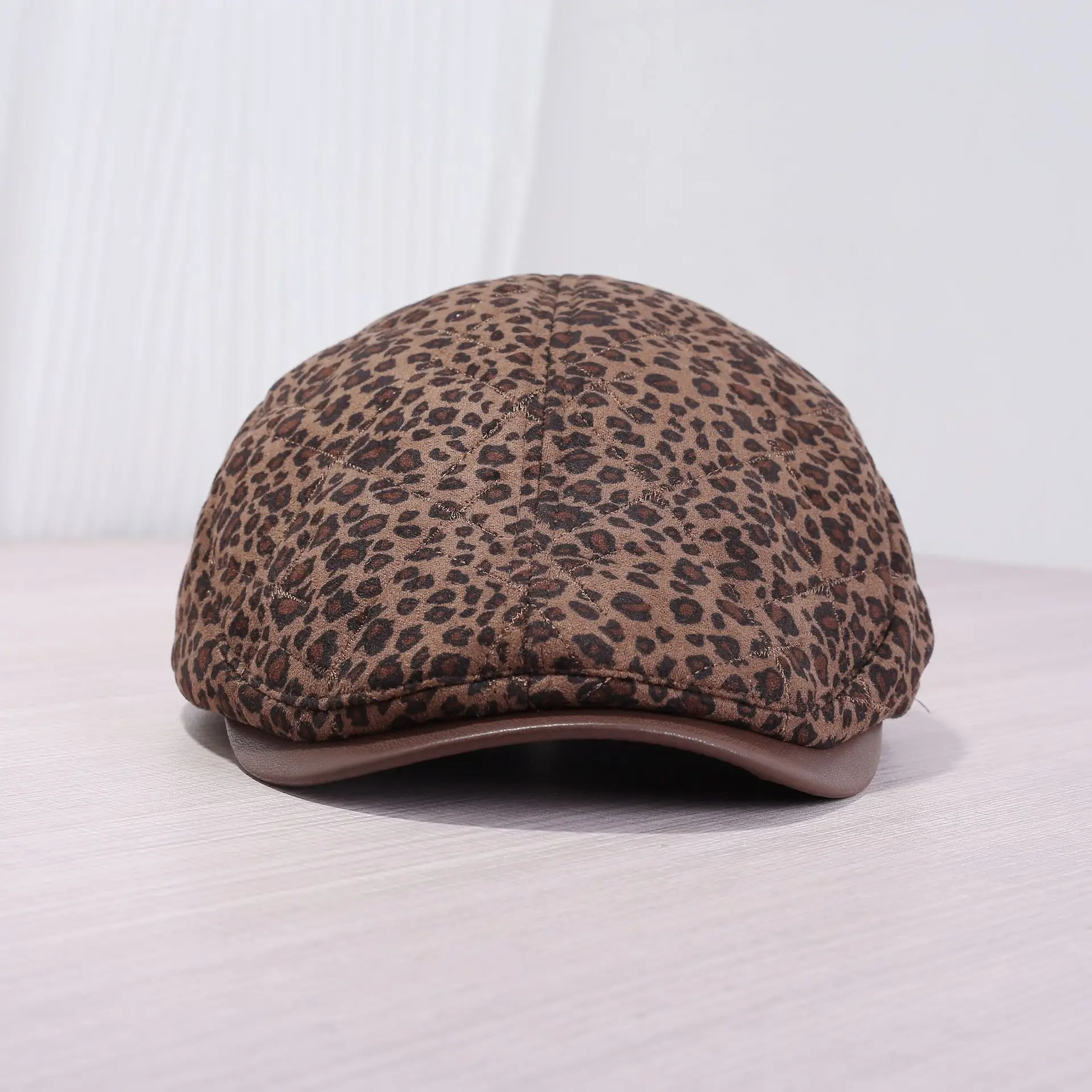 Leopard Print Forward Cap for Women Spring Autumn — feature 7