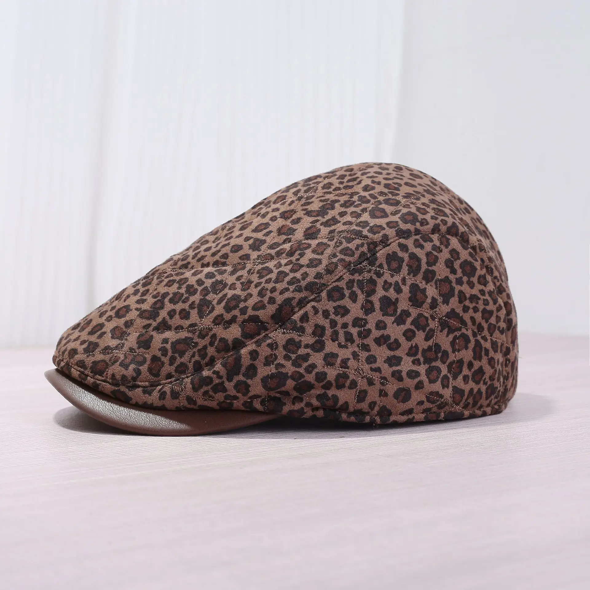 Leopard Print Forward Cap for Women Spring Autumn — feature 9