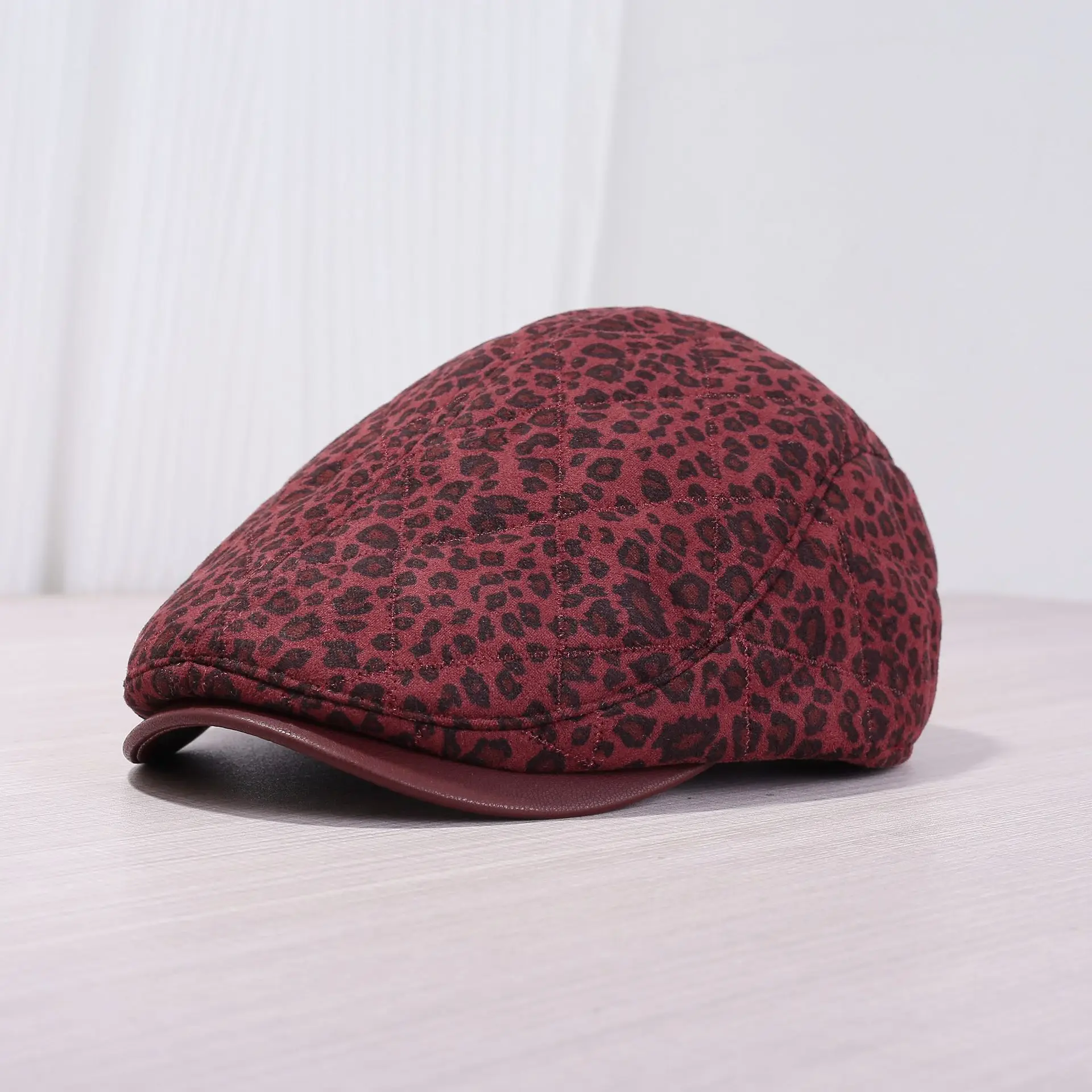Leopard Print Forward Cap for Women Spring Autumn - Image 2