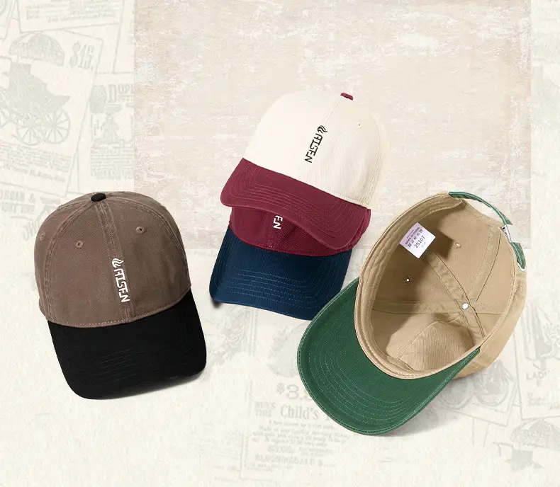 Men Baseball Cap with Soft Cream Top & Color-Blocking Design — feature 15