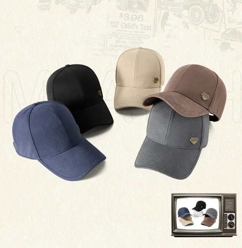 Men Winter Warm Brushed Cap Large Head Wide Brim — feature 16