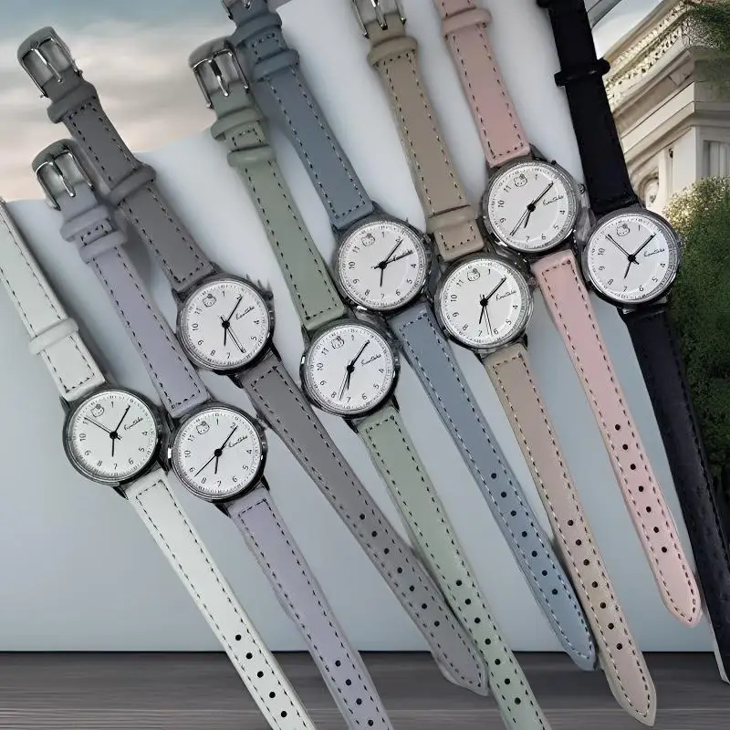 2025 New High School Student Exam Special High-Value Kt Simple Belt Fashion Quartz Watch — feature 1