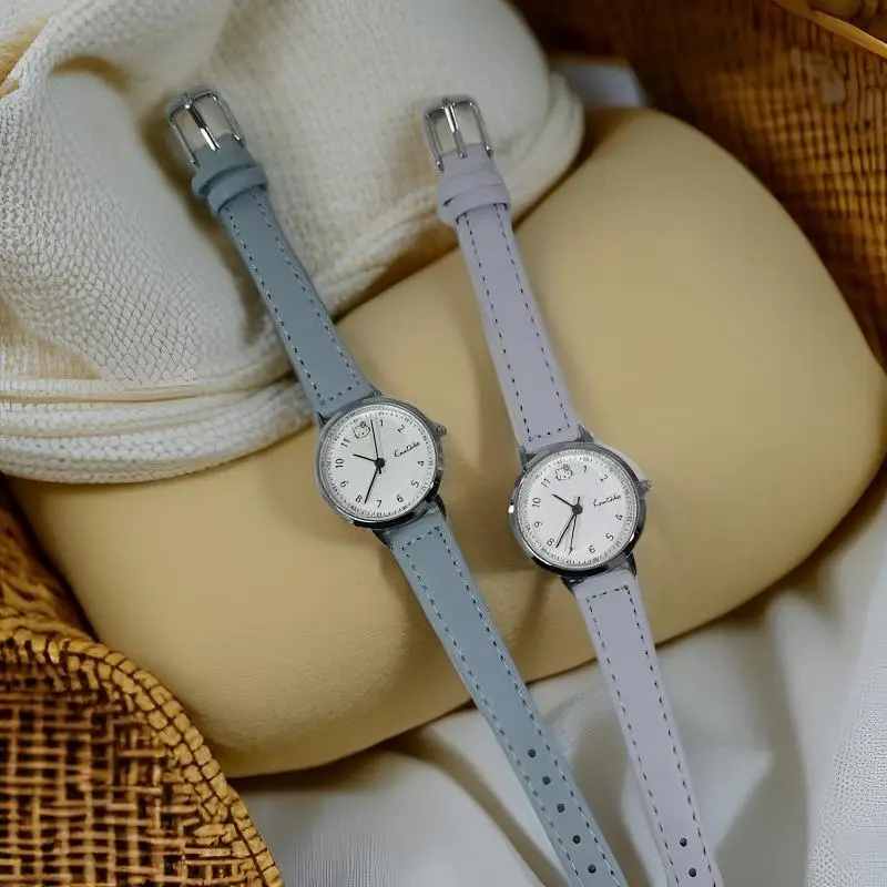 2025 New High School Student Exam Special High-Value Kt Simple Belt Fashion Quartz Watch — feature 2