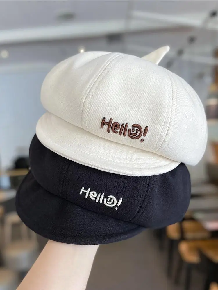 Children's Duckbill Beret Spring Autumn Boys Winter British Style Baby Octagonal Painter Hat Trendy — feature 1