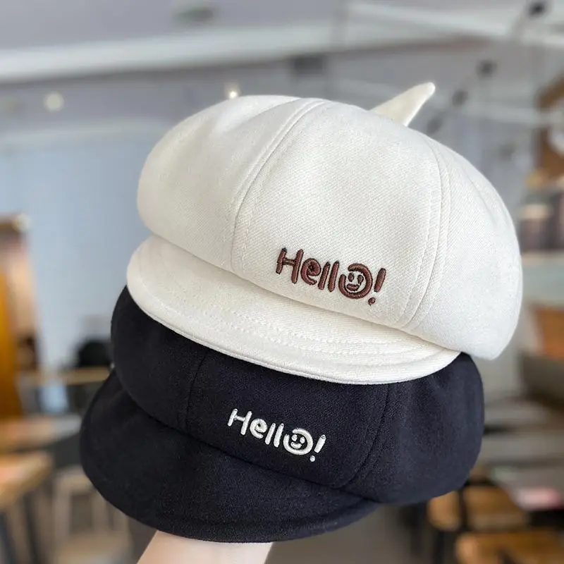 Children's Duckbill Beret Spring Autumn Boys Winter British Style Baby Octagonal Painter Hat Trendy — feature 2