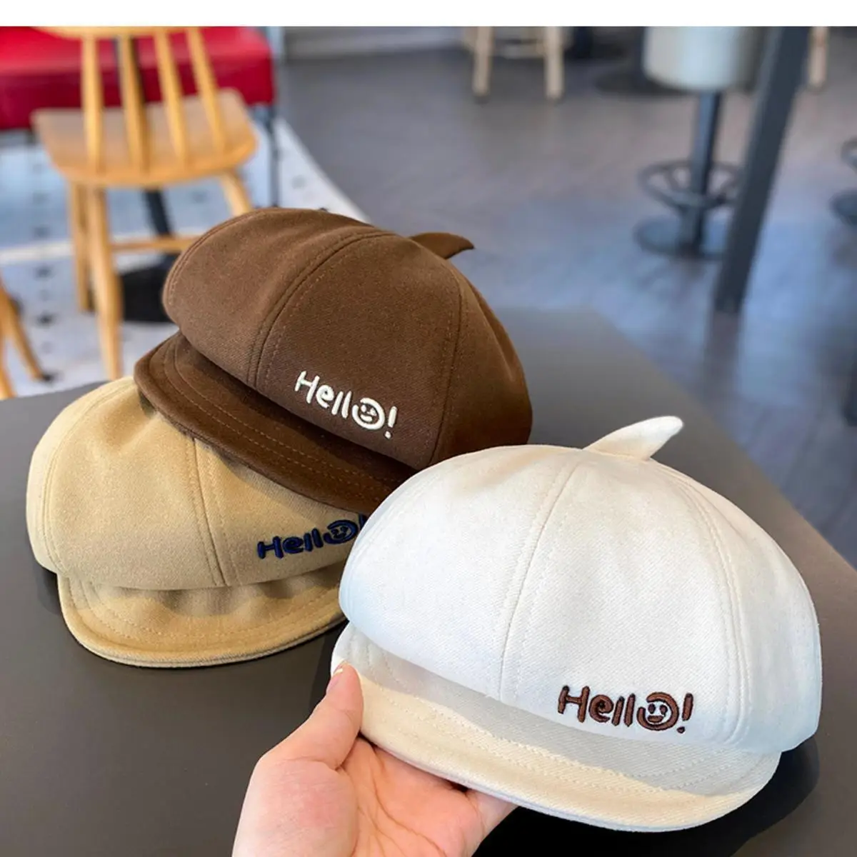 Children's Duckbill Beret Spring Autumn Boys Winter British Style Baby Octagonal Painter Hat Trendy — feature 3