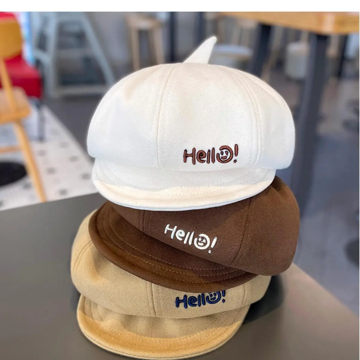 Children's Duckbill Beret Spring Autumn Boys Winter British Style Baby Octagonal Painter Hat Trendy — feature 4