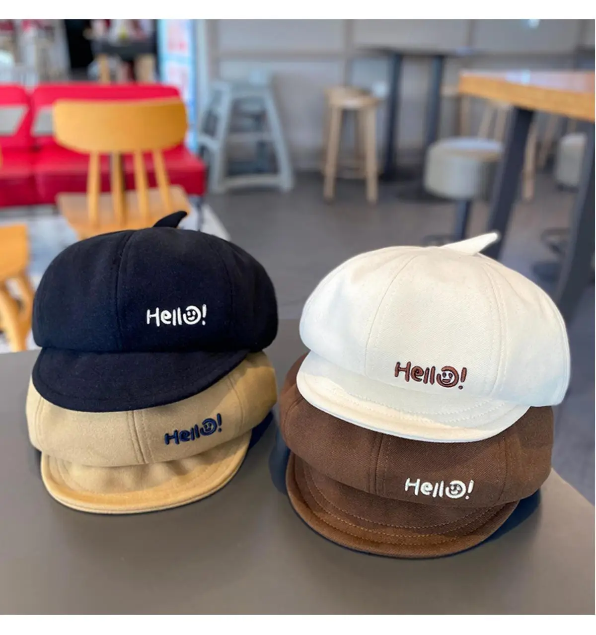Children's Duckbill Beret Spring Autumn Boys Winter British Style Baby Octagonal Painter Hat Trendy — feature 5