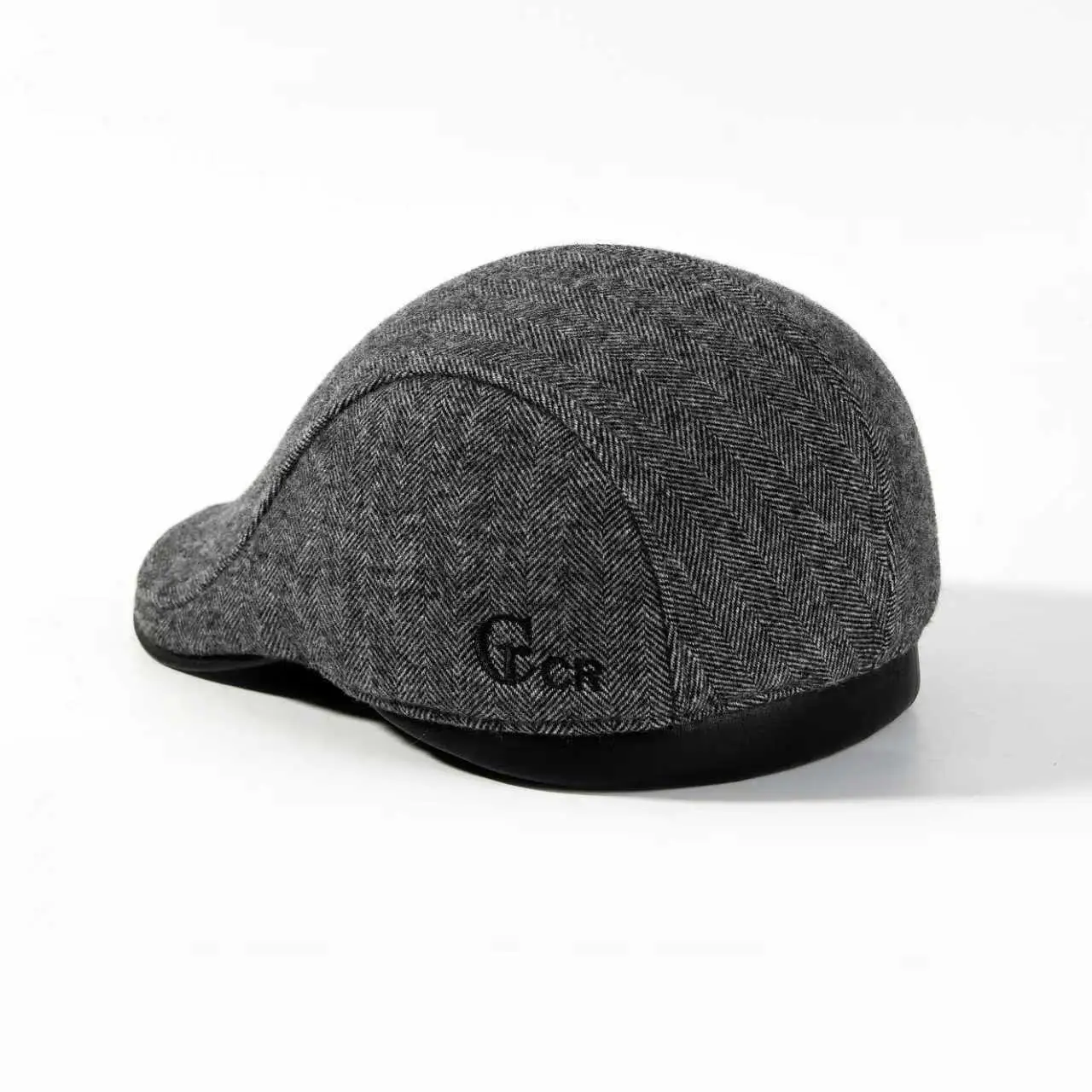 Men Black Fleece Winter Hat with Lined Design — feature 10