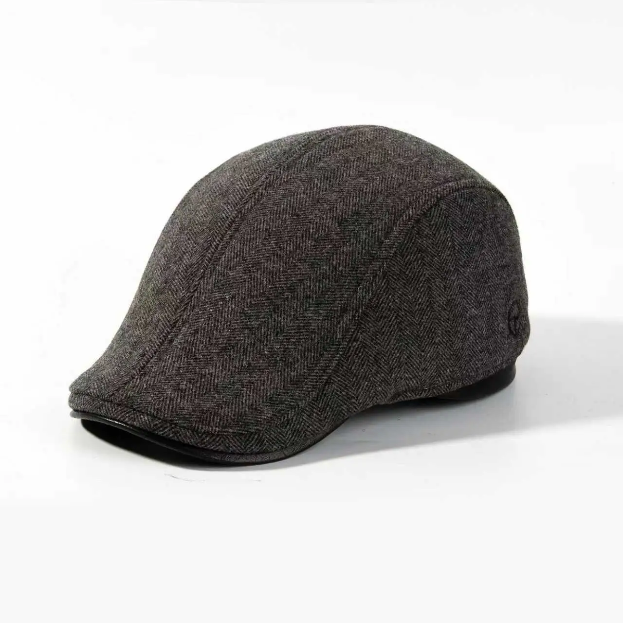 Men Black Fleece Winter Hat with Lined Design — feature 9