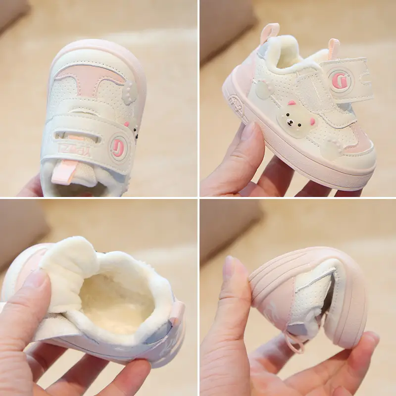 Baby Anti-Skid Shoes Pink Cute Soft Cotton