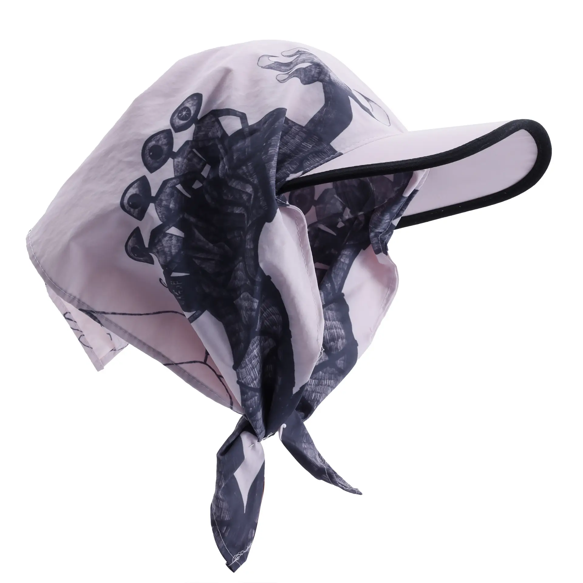 Women Leopard Print Turban Sun Hat with White Trim - Image 5