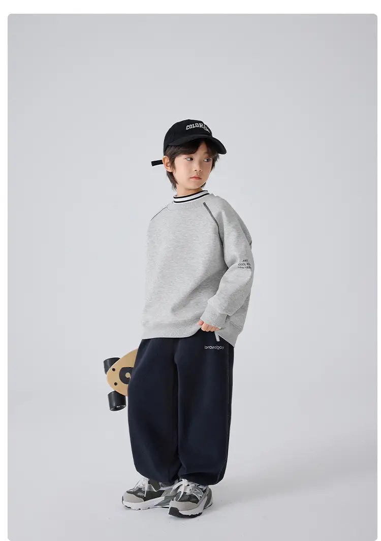 Winter Thermal T-Shirt for Boys Half-Turtleneck Base — feature 12