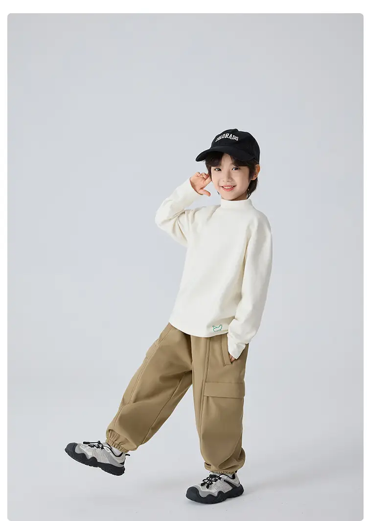 Winter Thermal T-Shirt for Boys Half-Turtleneck Base — feature 15