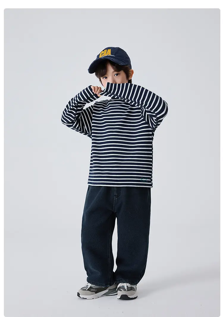 Winter Thermal T-Shirt for Boys Half-Turtleneck Base — feature 20