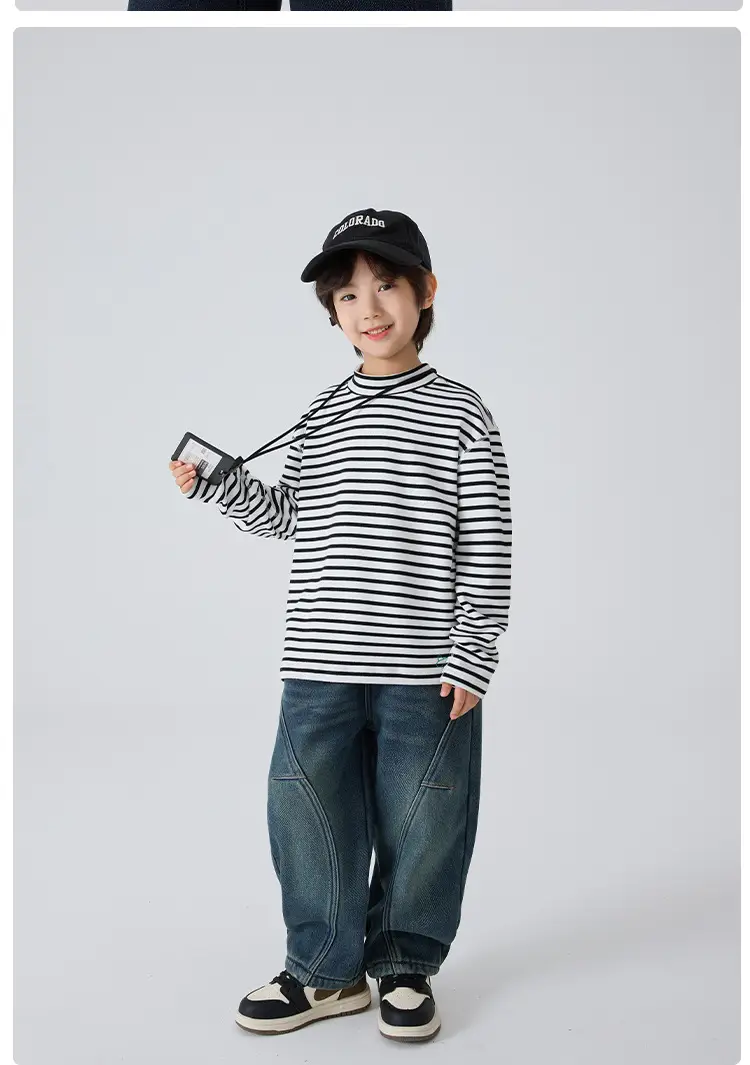 Winter Thermal T-Shirt for Boys Half-Turtleneck Base — feature 21