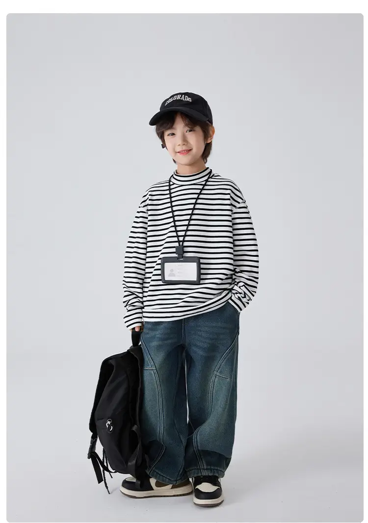 Winter Thermal T-Shirt for Boys Half-Turtleneck Base — feature 22