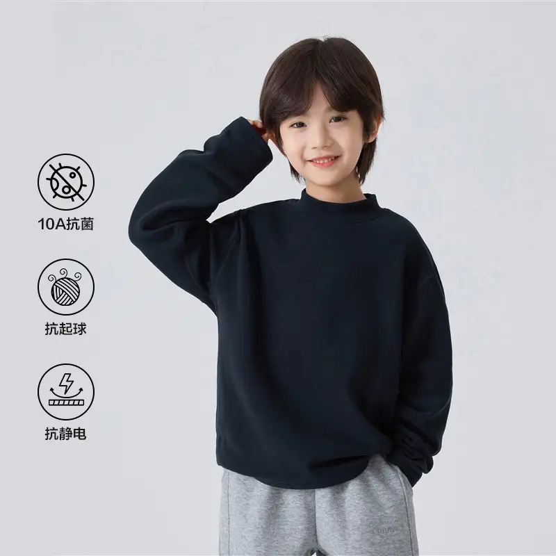 Winter Thermal T-Shirt for Boys Half-Turtleneck Base - Image 4