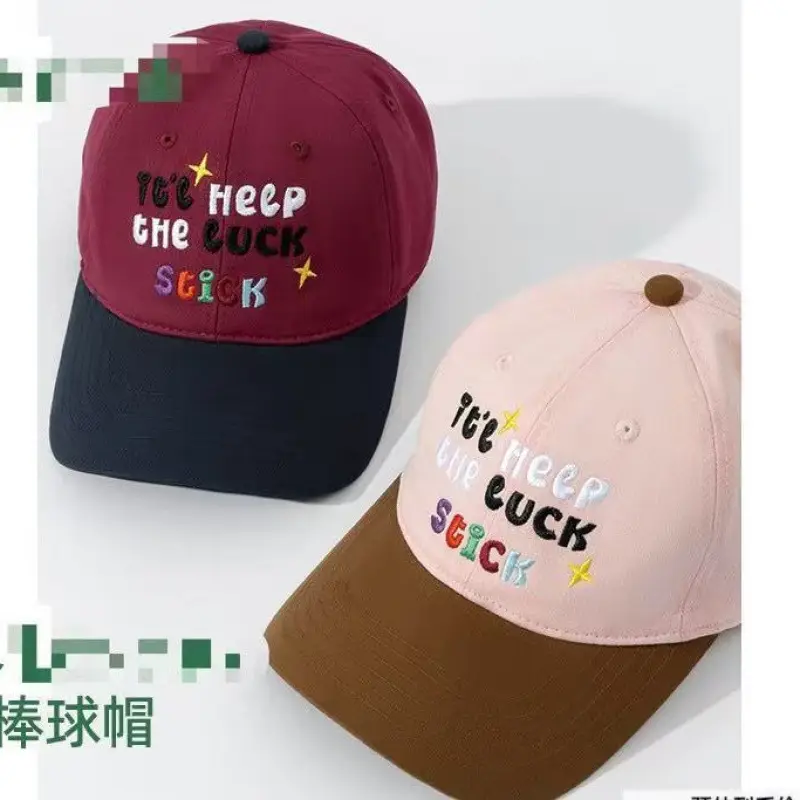Korean Style Embroidered Hat 2025 Summer New Adult Baseball Cap Versatile College Hat
