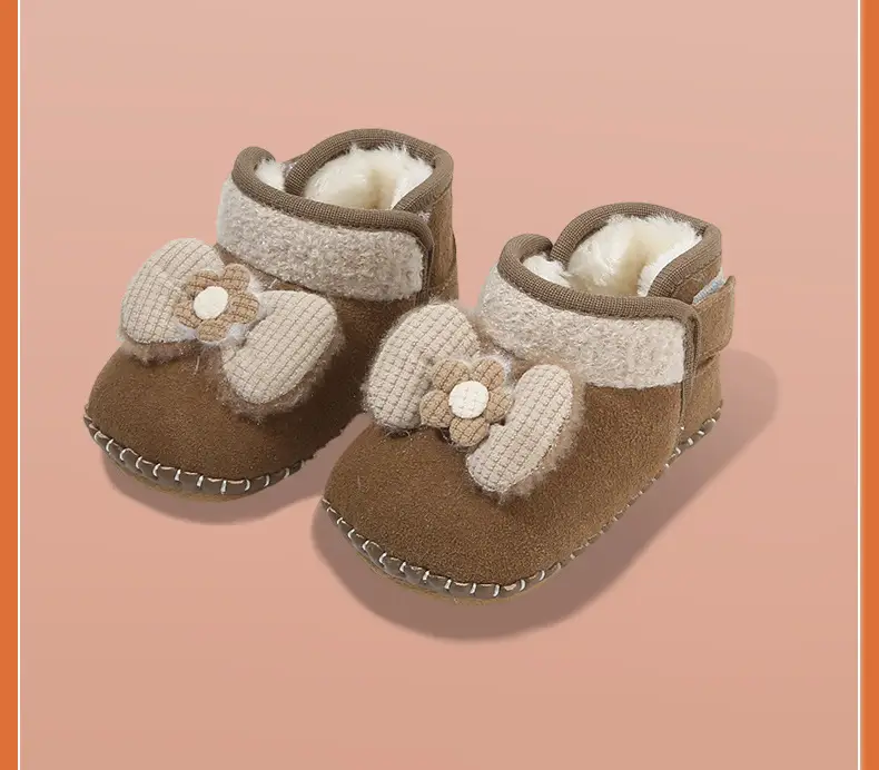 Baby Fleece Lined Shoes for 6-12 Months Soft Sole — feature 24