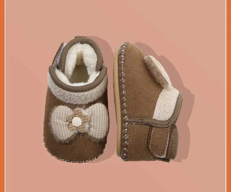 Baby Fleece Lined Shoes for 6-12 Months Soft Sole — feature 25