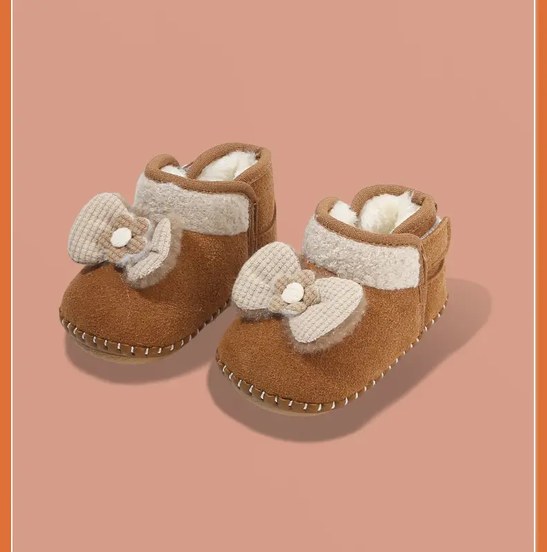Baby Fleece Lined Shoes for 6-12 Months Soft Sole — feature 27
