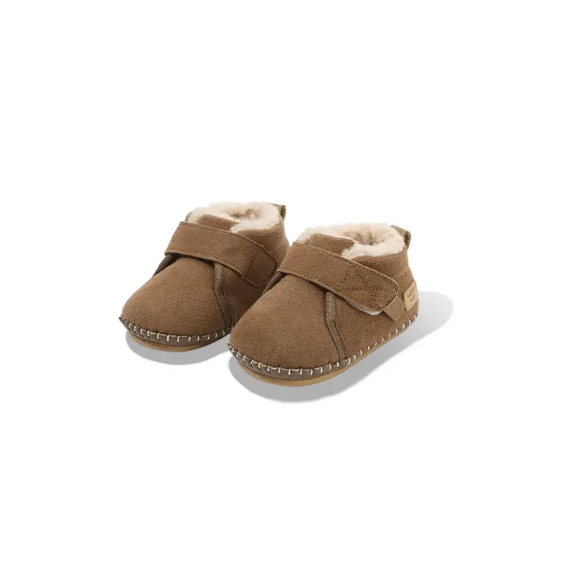 Winter Baby Fleece Lined Toddler Shoes Brown 3-6-12 Months