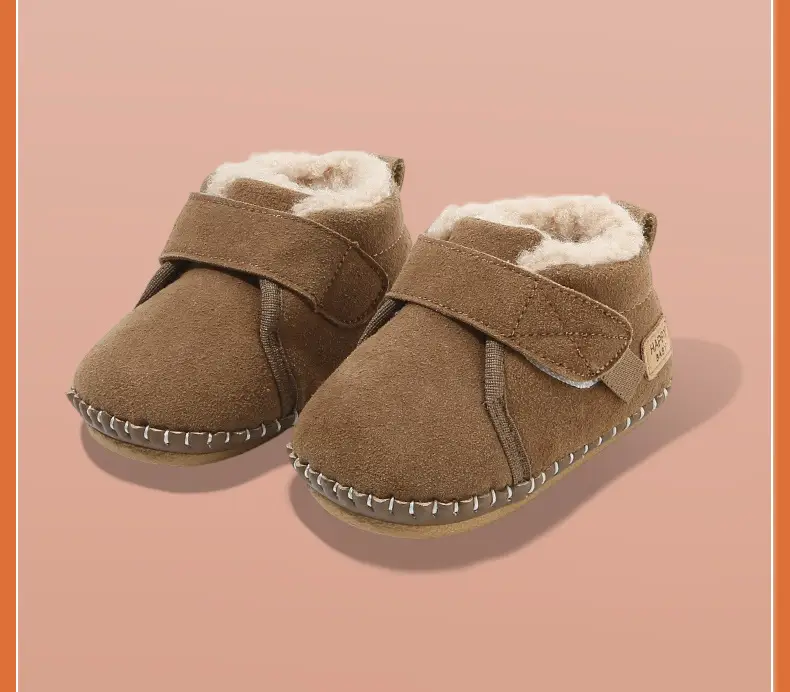 Winter Baby Fleece Lined Toddler Shoes Brown 3-6-12 Months — feature 25