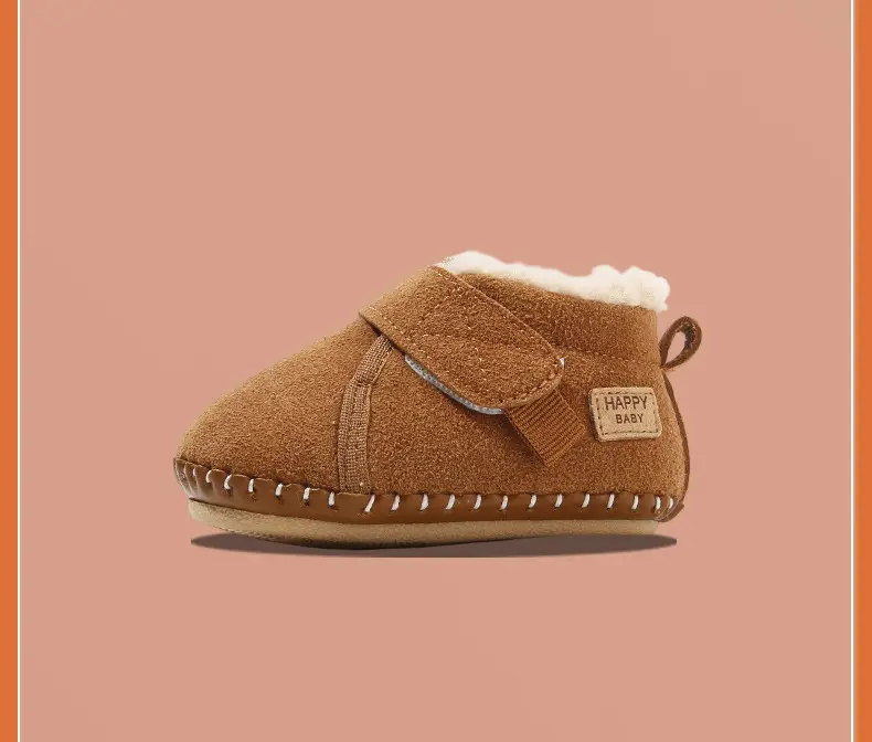 Winter Baby Fleece Lined Toddler Shoes Brown 3-6-12 Months — feature 27
