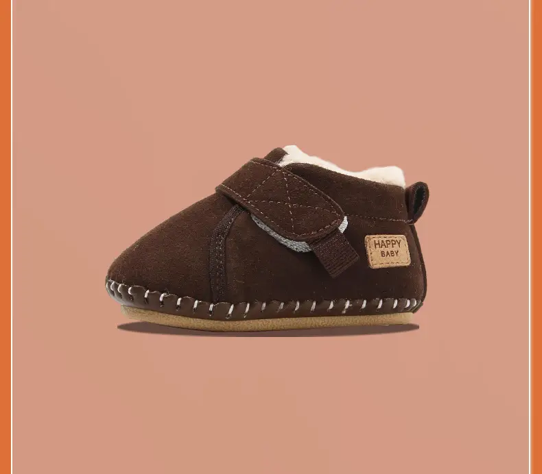 Winter Baby Fleece Lined Toddler Shoes Brown 3-6-12 Months — feature 30
