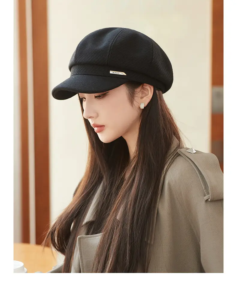 Women's Face-Slimming Octagonal Hat Winter Casual Beret — feature 11