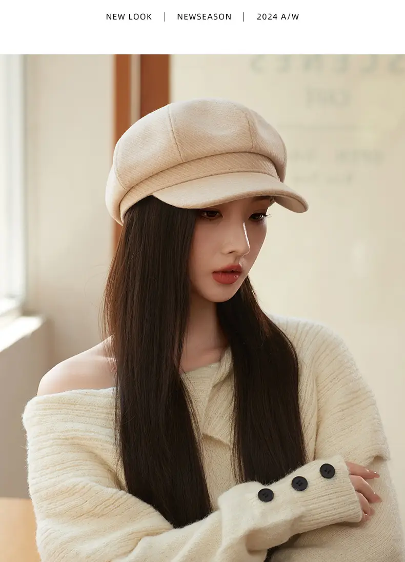 Women's Face-Slimming Octagonal Hat Winter Casual Beret — feature 9