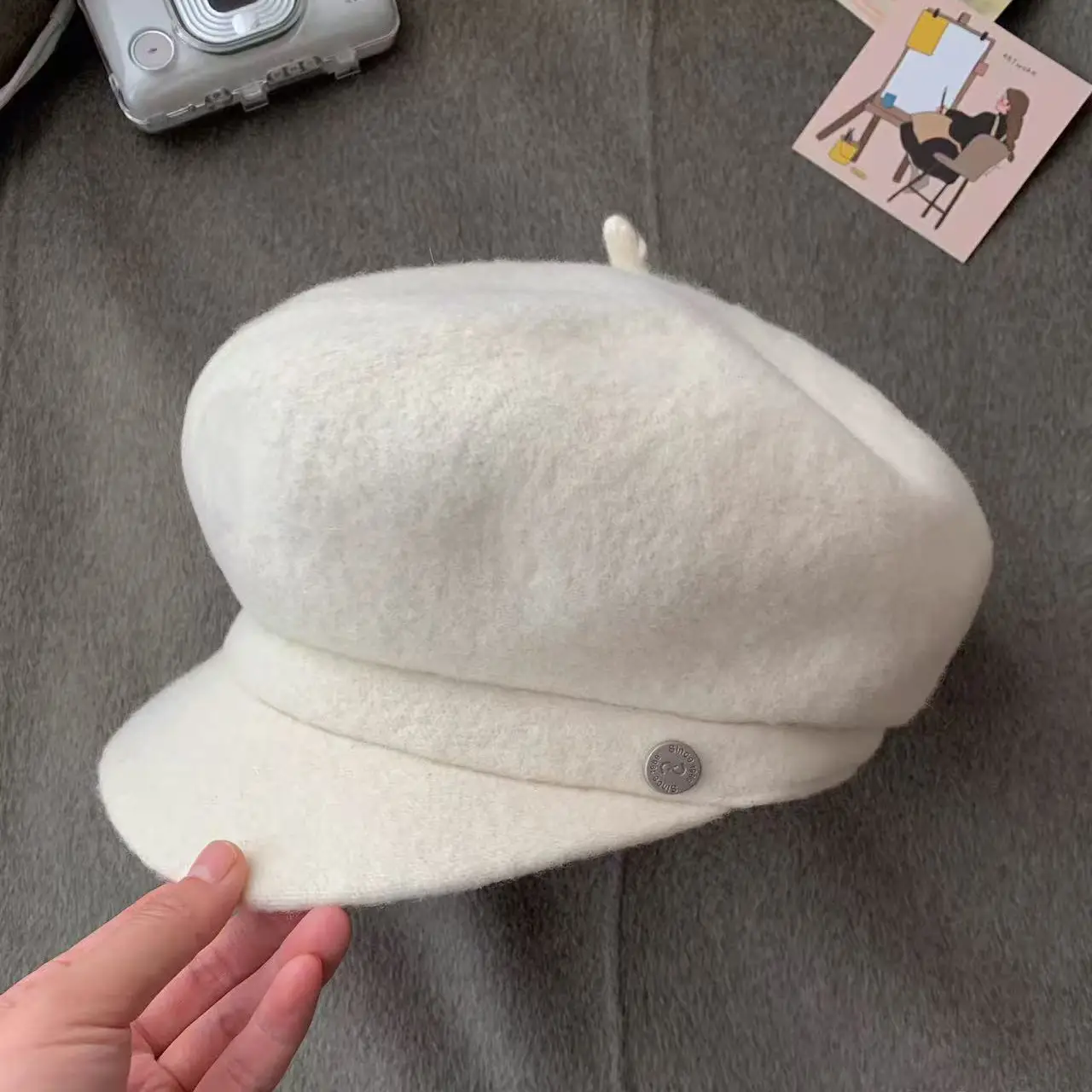 Women's Face-Slimming Octagonal Hat Winter Casual Beret - Image 11