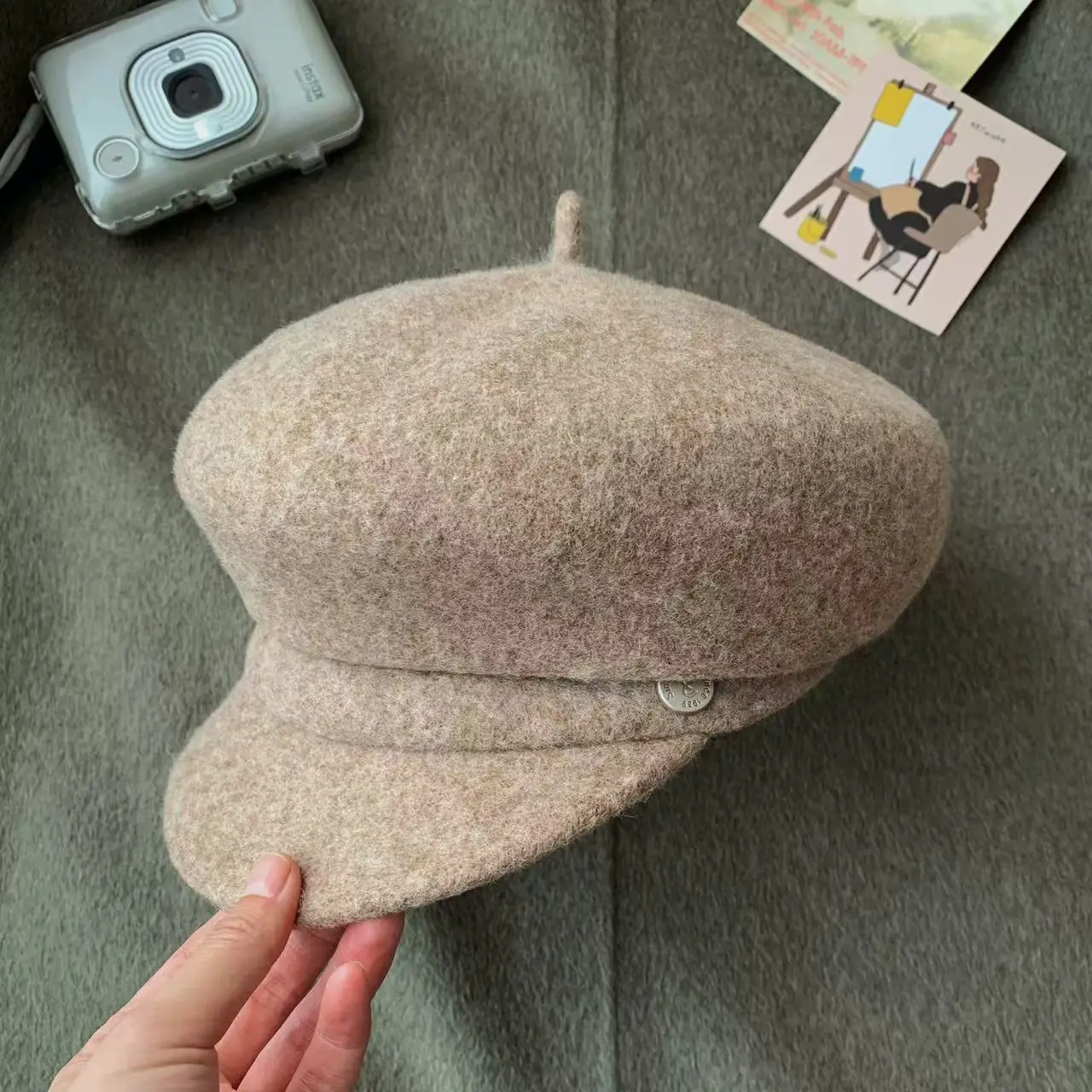 Women's Face-Slimming Octagonal Hat Winter Casual Beret - Image 14