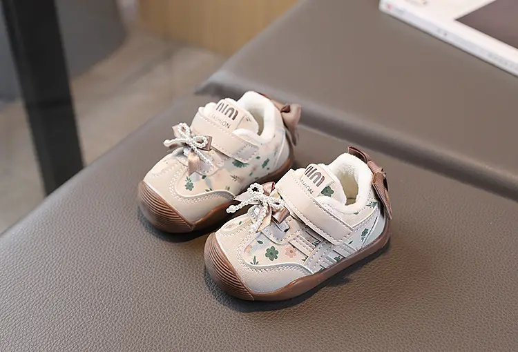 Winter Fleece Toddler Shoes for Girls 1-3Yr Closed Toe Non-Slip — feature 5