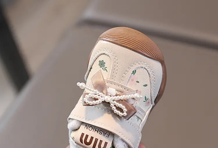 Winter Fleece Toddler Shoes for Girls 1-3Yr Closed Toe Non-Slip — feature 8